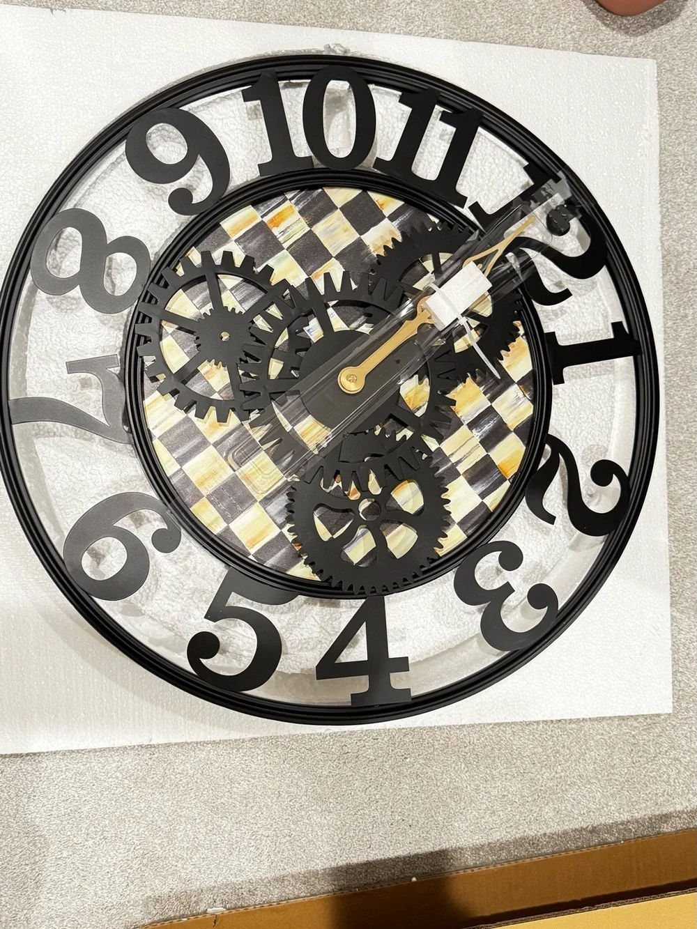 MacKenzie-Childs Courtly Check Small Farmhouse Wall Clock